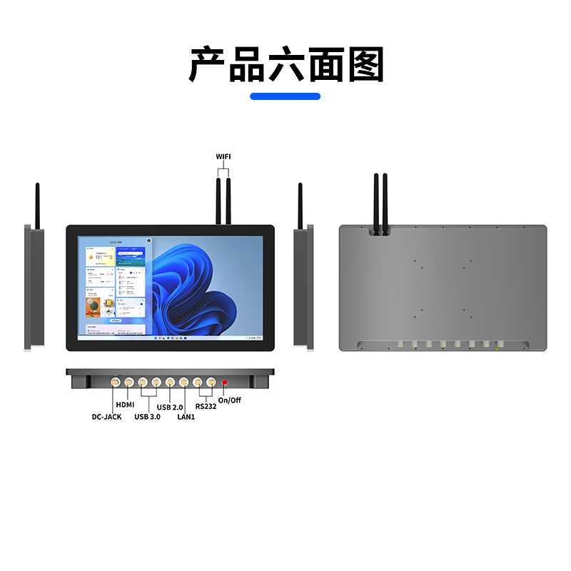 【芯固信息SP152】一款无风扇封闭设计的工业一体防水工控机(图4)